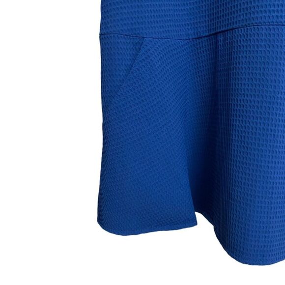 BB Dakota Sleeveless Waffle Knit Dress Size XS Textured V-Neck Indigo Blue - Picture 8 of 14